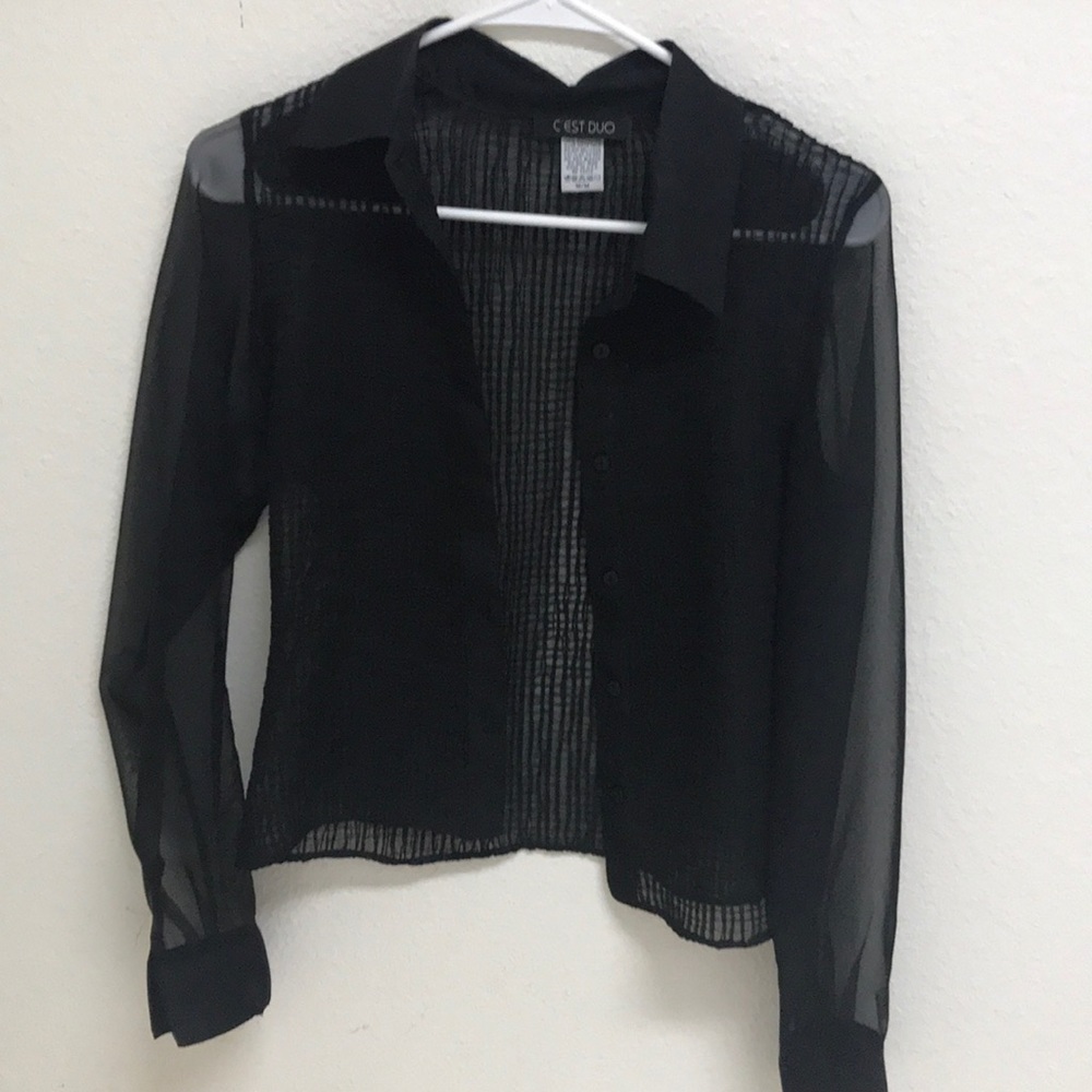 Black sheer top